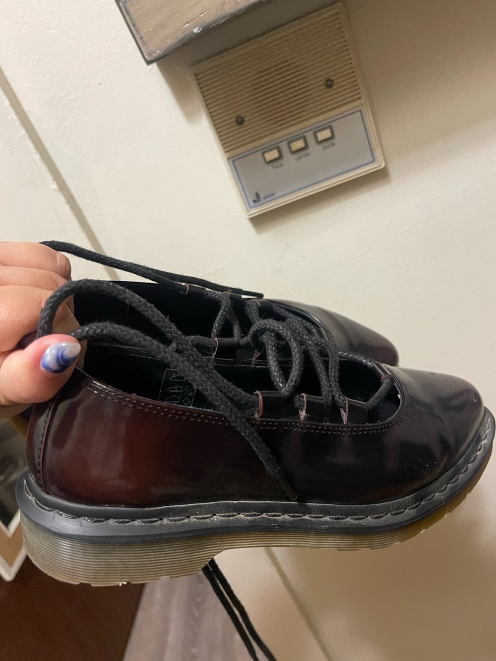 Dr. Martens Women's Elphie II Mary Jane Lace-Up Flats oxblood 39